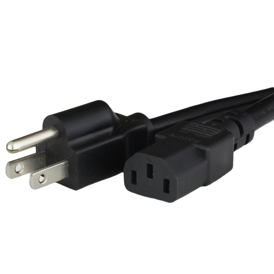 Buy 6FT NEMA 5-15P to IEC60320 C13 10A 125V 18awg-3c SVT Power Cord - BLACK