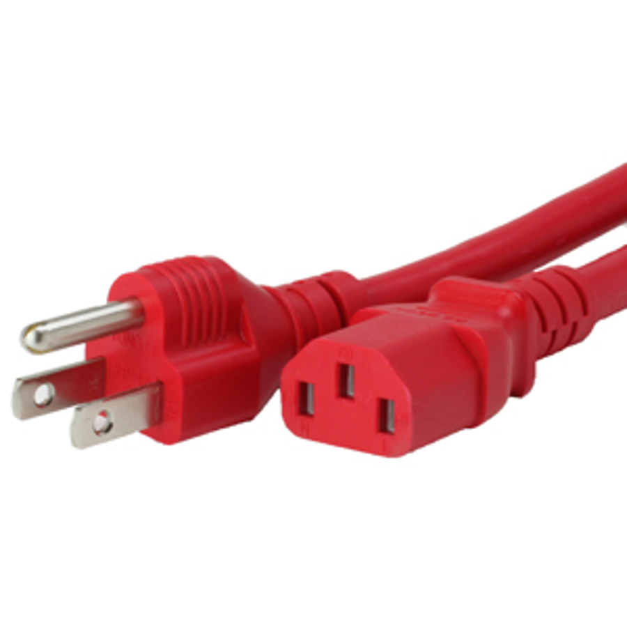 Buy 5FT NEMA 515P to IEC60320 C13 10A 125V Power Cord RED