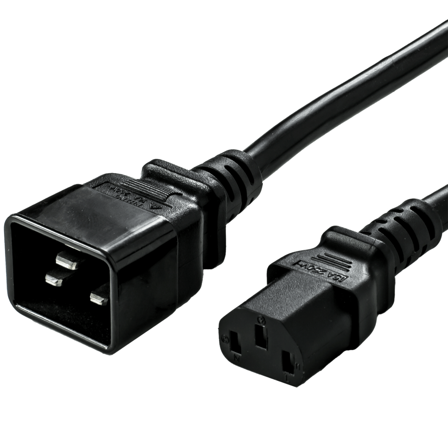 Buy 2FT C13 C20 15A 250V BLACK Power Cord