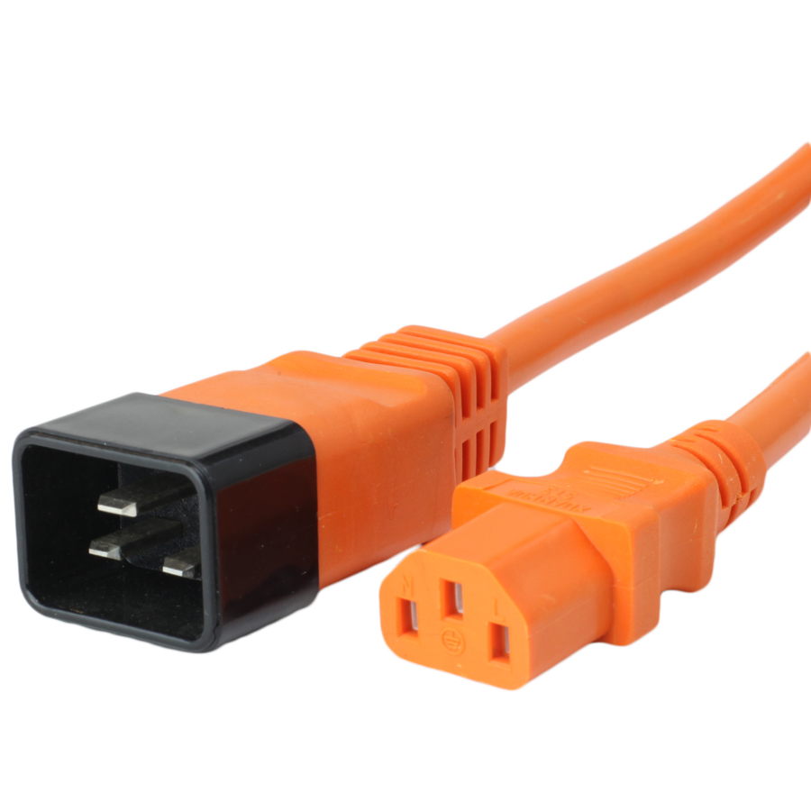 Buy 15A C20 C13 Power Cords ORANGE