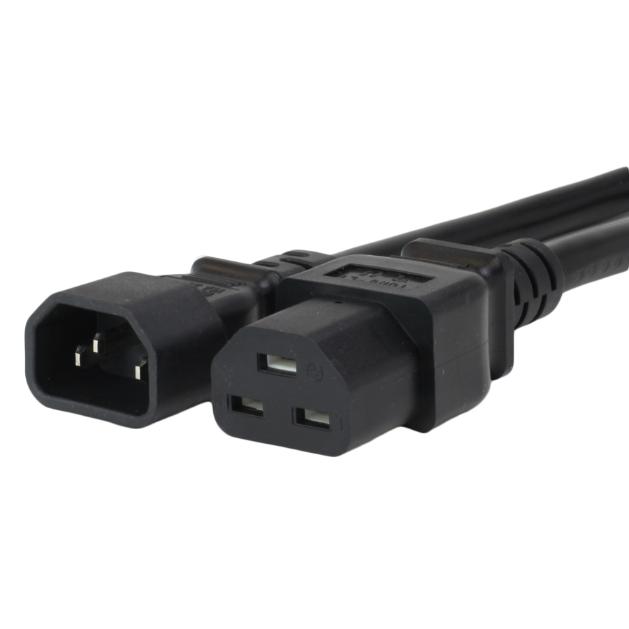 Buy 3ft C14 C21 15a 250v Black Power Cord 