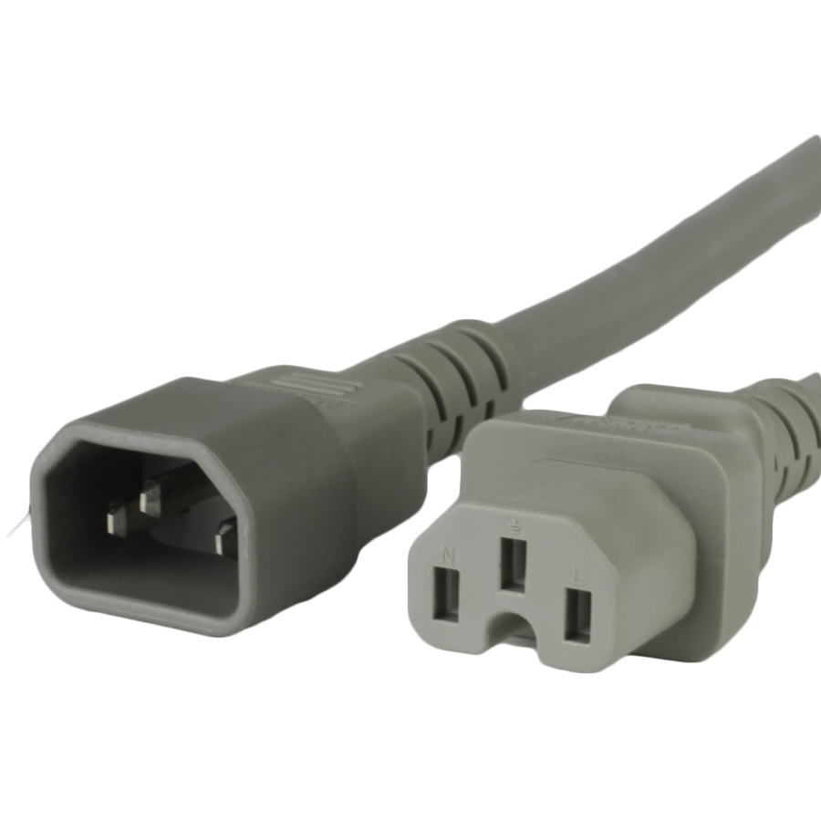Buy 5FT C15 C14 15A 250V GRAY Power Cord