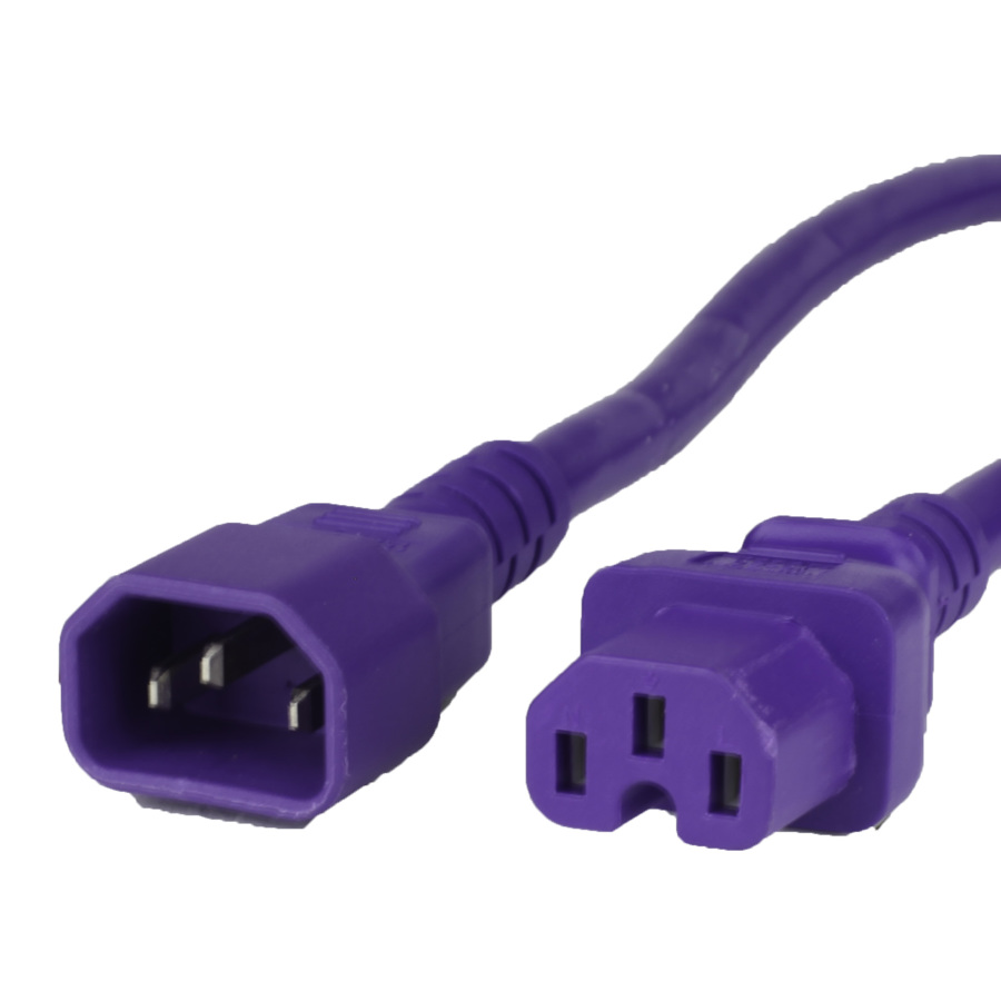 Buy 15A C14 C15 Power Cords PURPLE