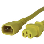 Kentek 3ft Green Power Cord - IEC C14 To C15 14AWG 15A/250V SJT For Server UPS