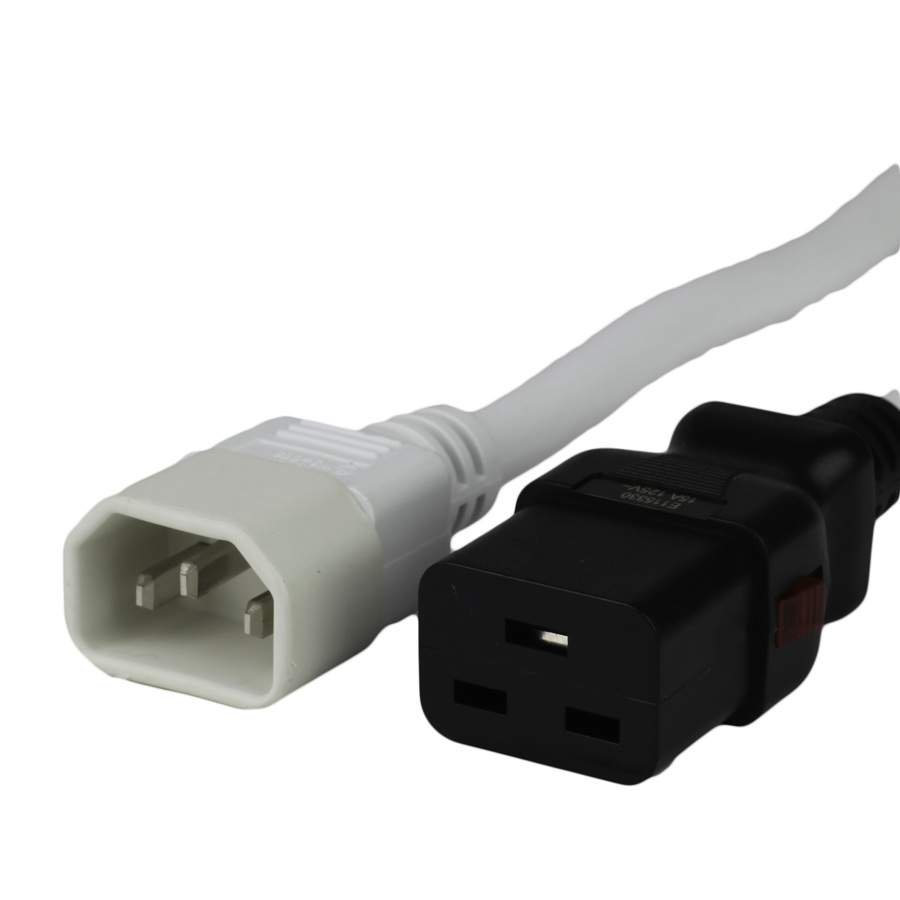 Buy 15A ALock C19 C14 Power Cords WHITE