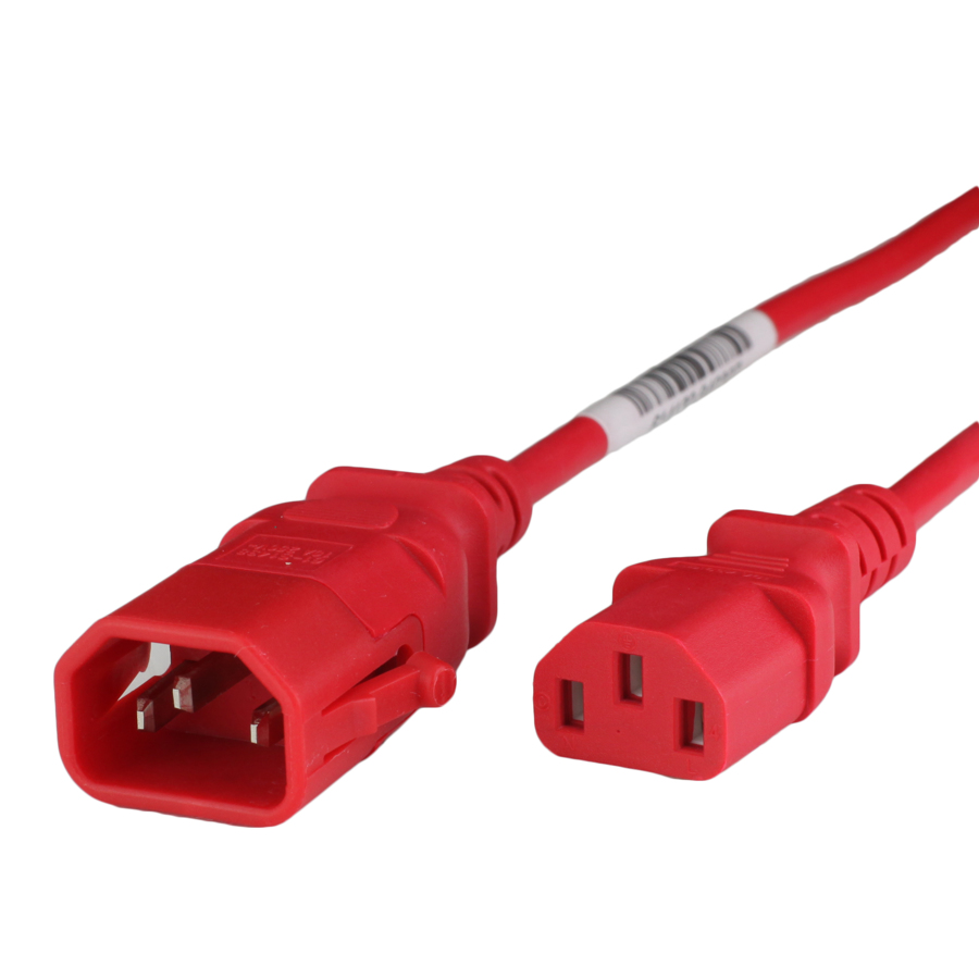 Buy 5FT PLOCK C14 C13 15A 250V Power Cord RED