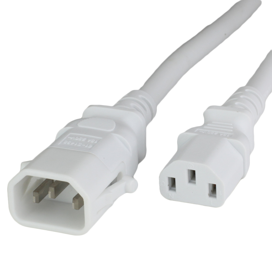 Buy 15A PLock C14 C13 Power Cords WHITE