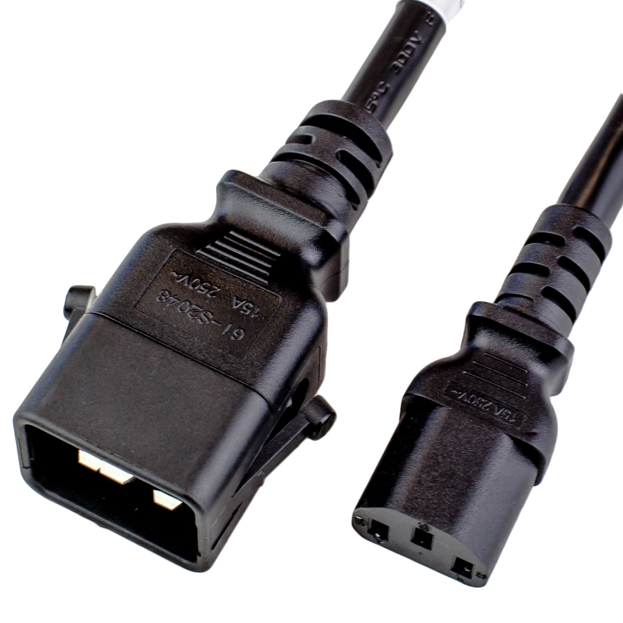 17 CEE7/7 to IEC C13 Power Cords C13 cee7 15p cord angled
