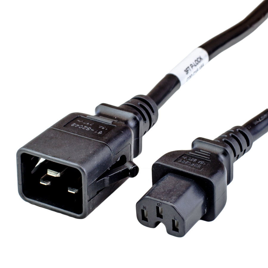 Buy 15A P-Lock C20 C15 Power Cords - BLACK