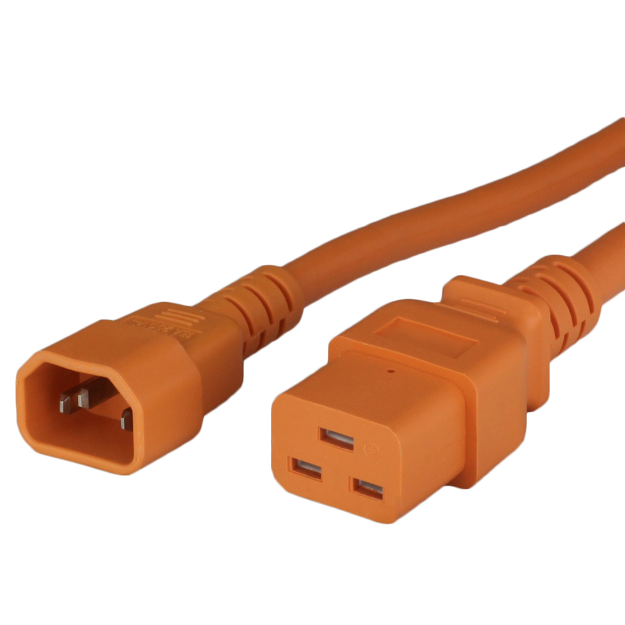 Buy 15A C14 C19 Power Cords ORANGE