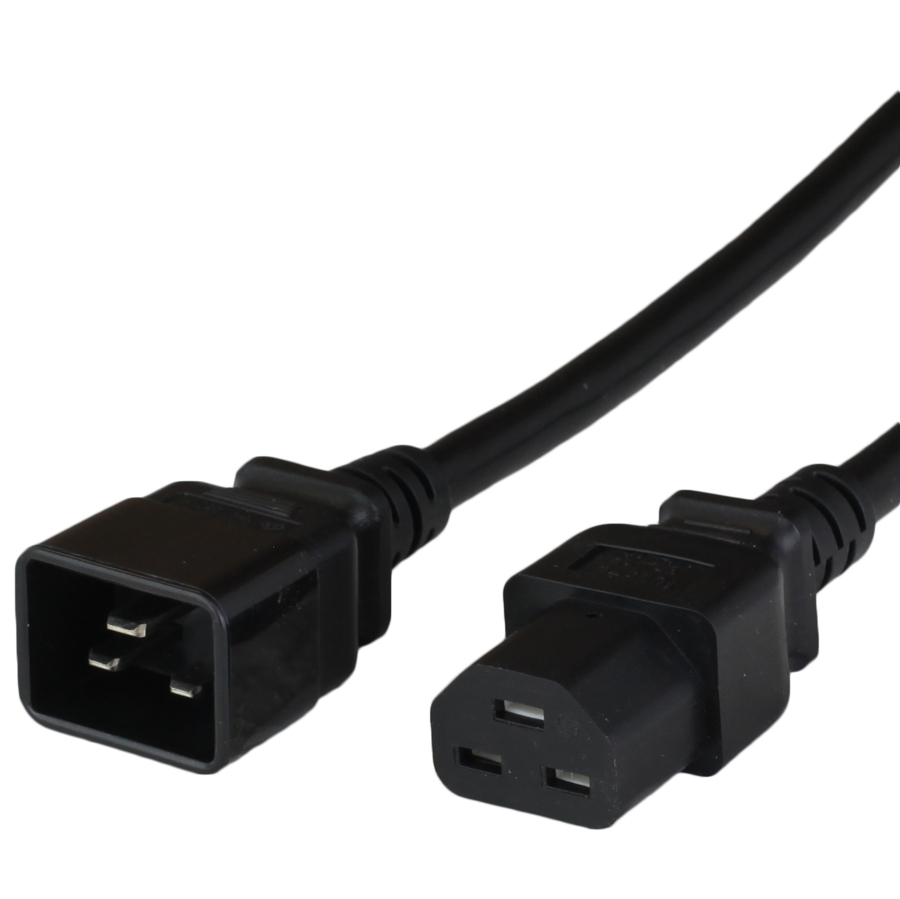 Buy 15FT IEC60320 C20 to C21 20A 250V 12awg SJT Power Cord - BLACK