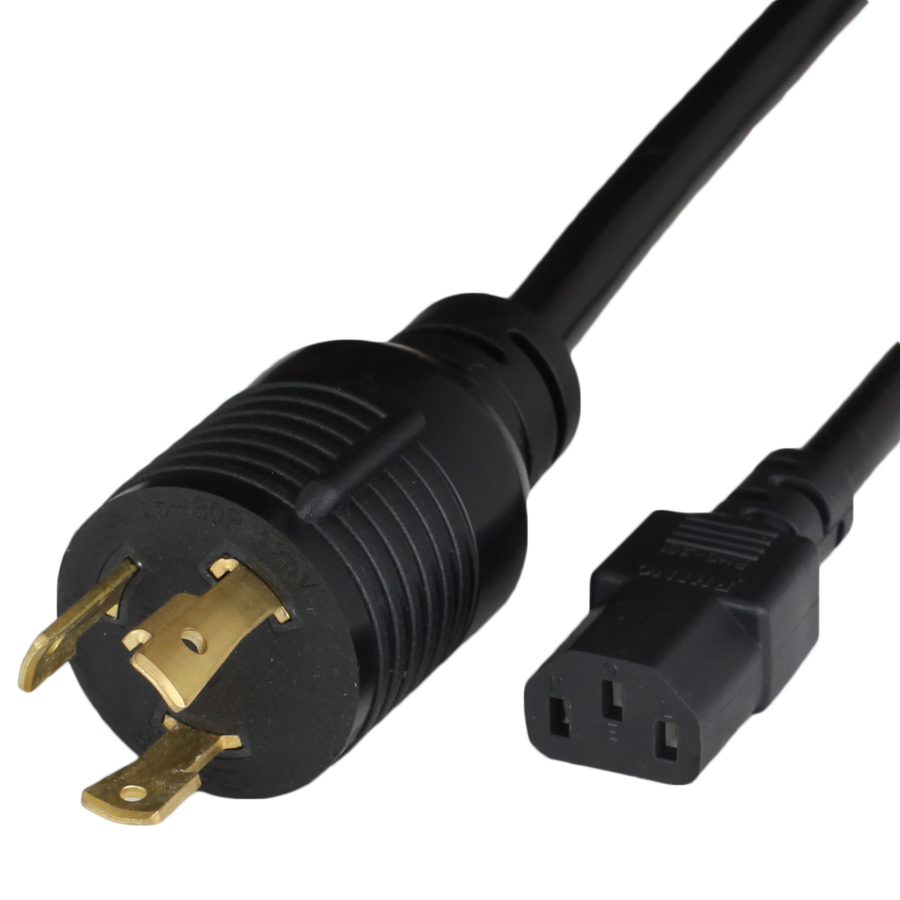 Buy 15FT NEMA L5-30P to C13 15A 125V 14awg Power Cord - BLACK