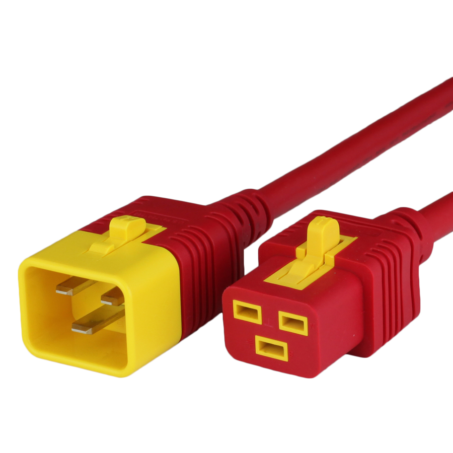 Buy 6FT C20 C19 VLOCK 16A 250V RED Power Cord