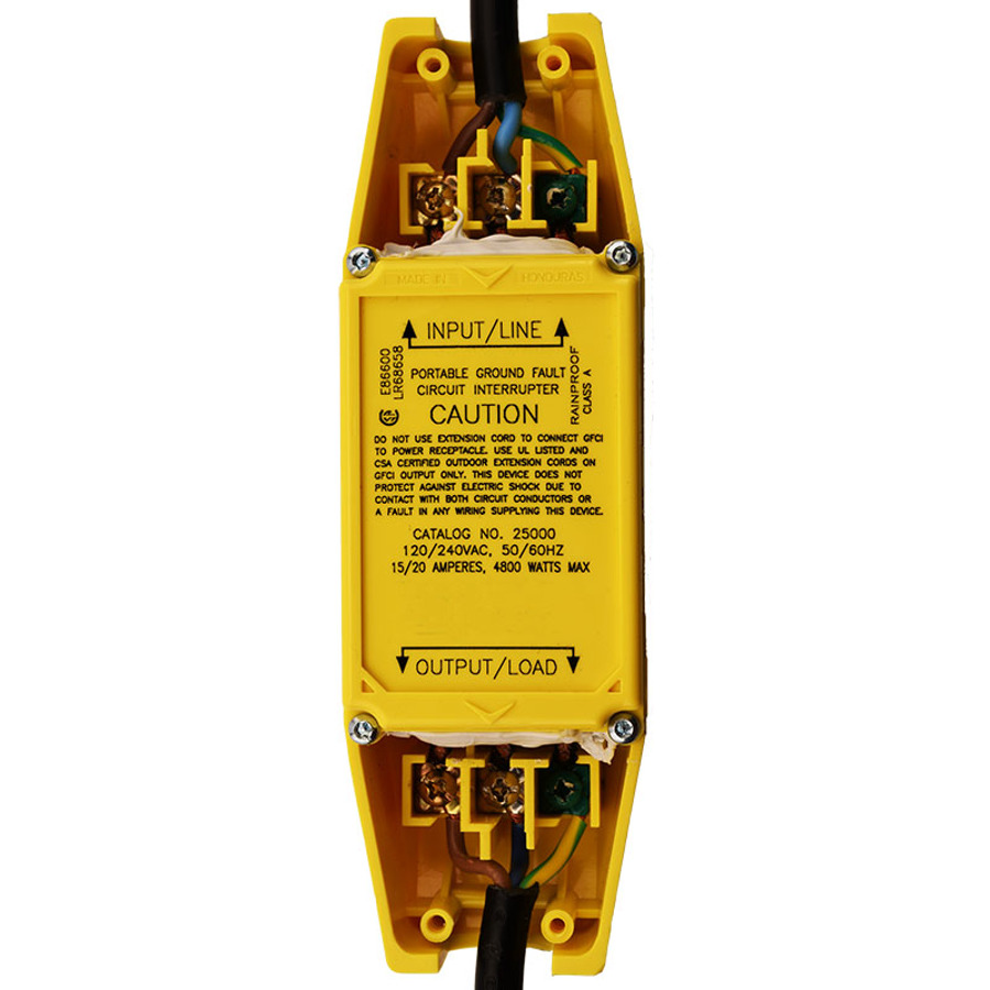 Buy 20A 120/240V MANUAL RESET User Attachable InLine GFCI YELLOW