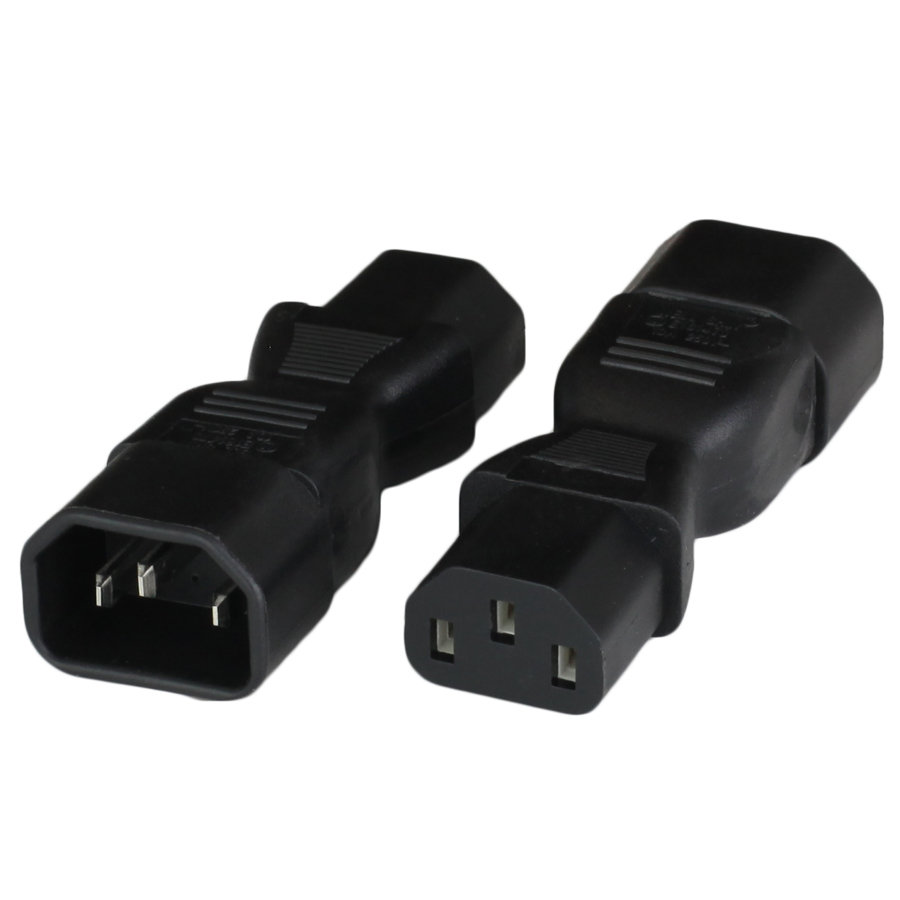 Buy Adapter IEC60320 C14 Plug To C13 Connector 15A 250V Black