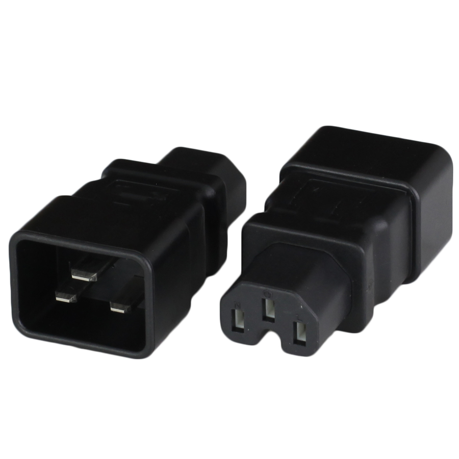 Buy Adapter IEC60320 C20 Plug To IEC 60320 C15 Connector Black